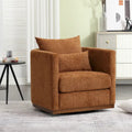 Brown Modern 31.5-inch Chenille Swivel Accent Chair