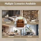 Brown Modern 31.5-inch Chenille Swivel Accent Chair