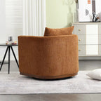 Brown Modern 31.5-inch Chenille Swivel Accent Chair