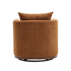 Brown Modern 31.5-inch Chenille Swivel Accent Chair