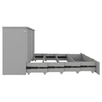 Full Size Murphy Bed with drawer and a set of Sockets & USB Ports