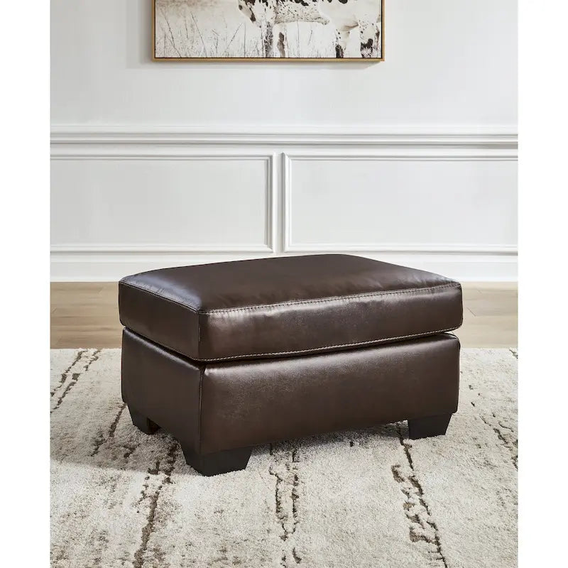 Santorine Leather & Faux Leather Ottoman