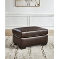 Santorine Leather & Faux Leather Ottoman
