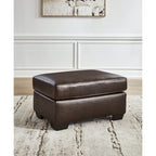 Santorine Leather & Faux Leather Ottoman