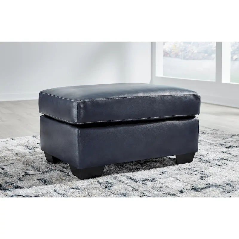 Santorine Leather & Faux Leather Ottoman