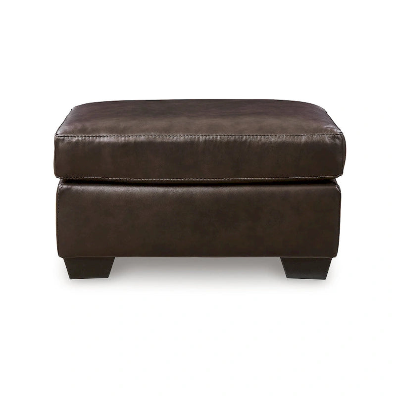 Santorine Leather & Faux Leather Ottoman