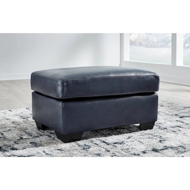 Santorine Leather & Faux Leather Ottoman