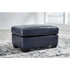 Santorine Leather & Faux Leather Ottoman