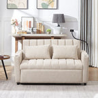 Convertible Loveseat Sofa Bed with USB Ports, Cup Holders & Swivel Phone Holder