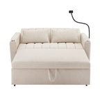 Convertible Loveseat Sofa Bed with USB Ports, Cup Holders & Swivel Phone Holder