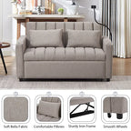 Convertible Loveseat Sofa Bed with USB Ports, Cup Holders & Swivel Phone Holder