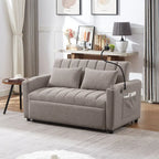 Convertible Loveseat Sofa Bed with USB Ports, Cup Holders & Swivel Phone Holder
