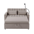 Convertible Loveseat Sofa Bed with USB Ports, Cup Holders & Swivel Phone Holder