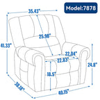 Brown Genuine Leather Power Lift Recliner with Heat Massage & USB
