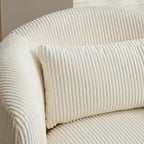 Corduroy Swivel Barrel Chair