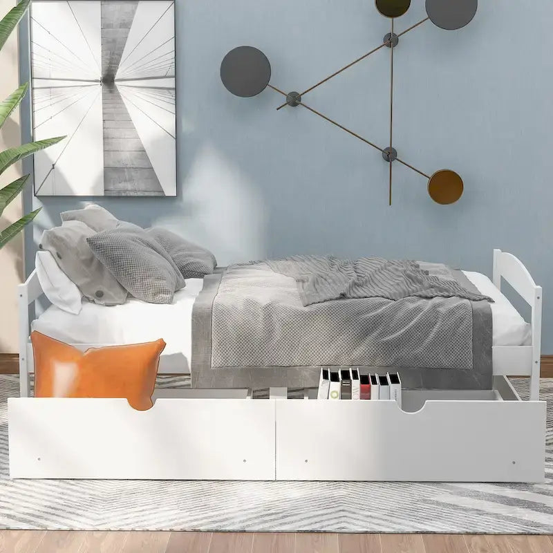 Twin size platform bed