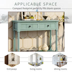 Console Table with Two Drawers and Bottom Shelf
