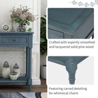 Console Table with Two Drawers and Bottom Shelf