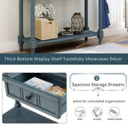 Console Table with Two Drawers and Bottom Shelf