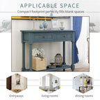 Console Table with Two Drawers and Bottom Shelf