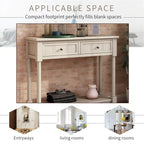 Console Table with Two Drawers and Bottom Shelf