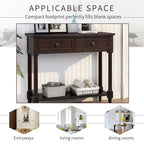 Console Table with Two Drawers and Bottom Shelf