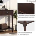 Console Table with Two Drawers and Bottom Shelf