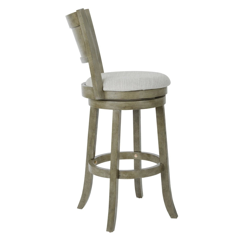 McNiven 30-inch Swivel Bar Stool with Solid Back