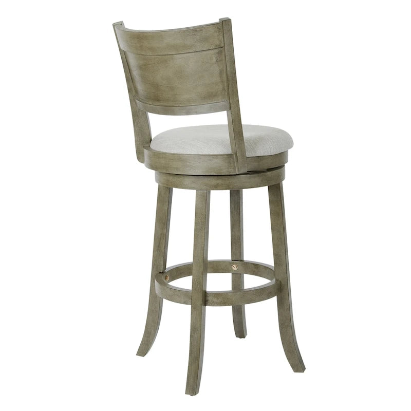 McNiven 30-inch Swivel Bar Stool with Solid Back