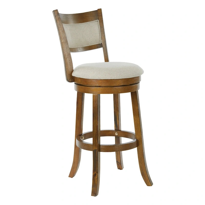 McNiven 30-inch Swivel Bar Stool with Solid Back