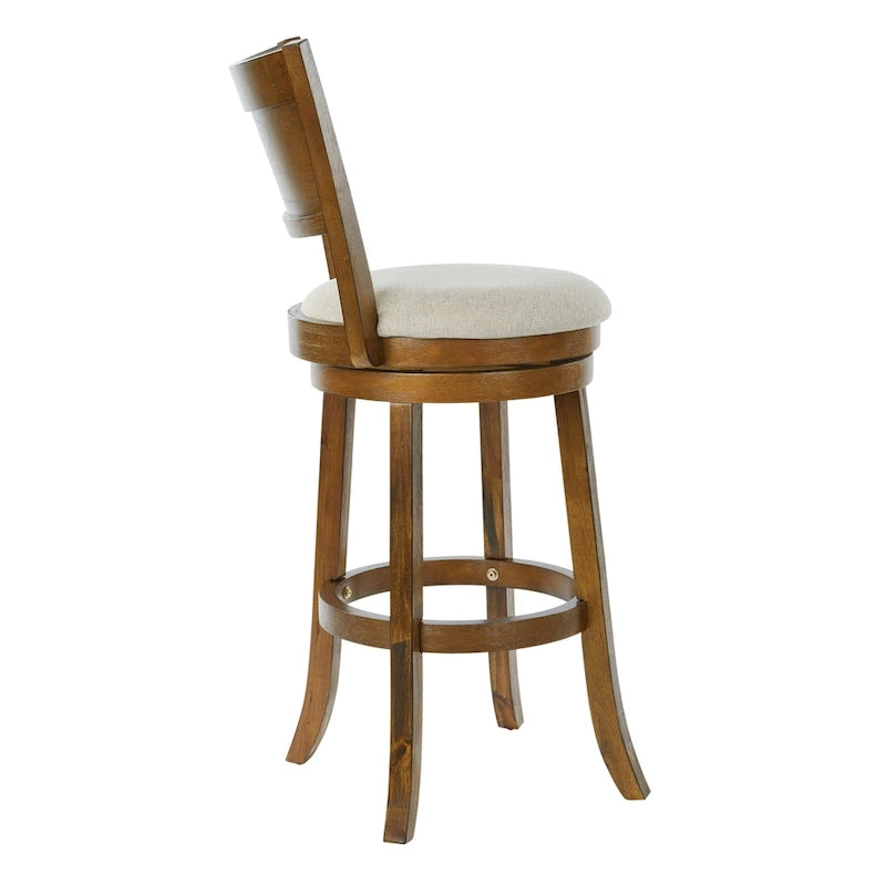 McNiven 30-inch Swivel Bar Stool with Solid Back