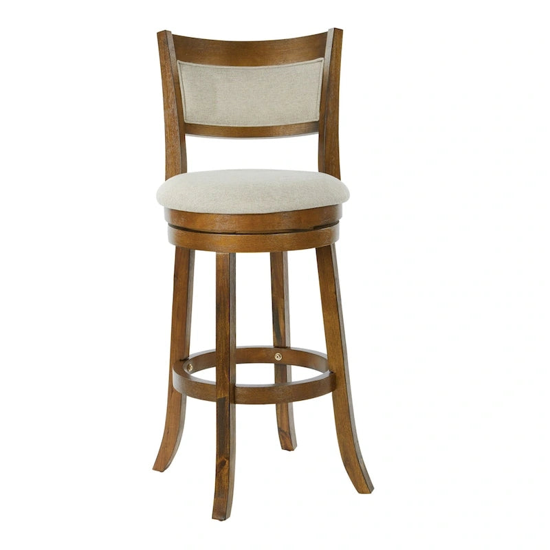 McNiven 30-inch Swivel Bar Stool with Solid Back