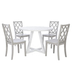 Catron White Round Dining Table