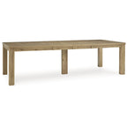 Galliden Light Brown Rustic Oak Dining Extension Table 44.5x108x30