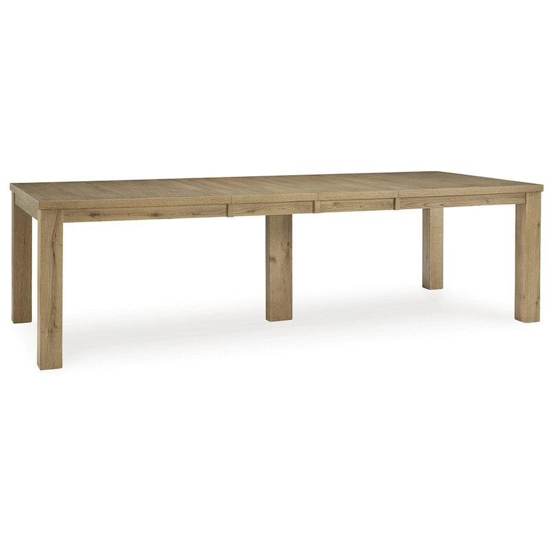 Galliden Light Brown Rustic Oak Dining Extension Table 44.5x108x30