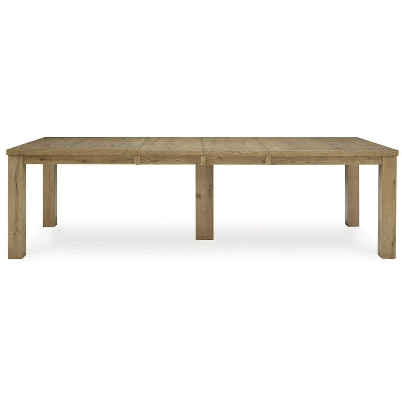 Galliden Light Brown Rustic Oak Dining Extension Table 44.5x108x30