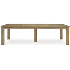 Galliden Light Brown Rustic Oak Dining Extension Table 44.5x108x30