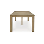 Galliden Light Brown Rustic Oak Dining Extension Table 44.5x108x30