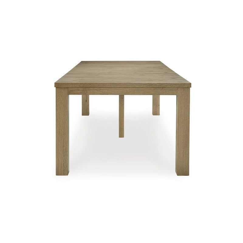 Galliden Light Brown Rustic Oak Dining Extension Table 44.5x108x30