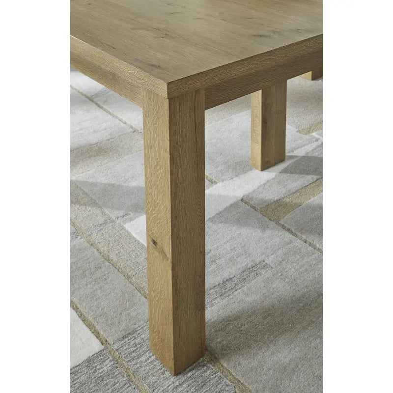 Galliden Light Brown Rustic Oak Dining Extension Table 44.5x108x30