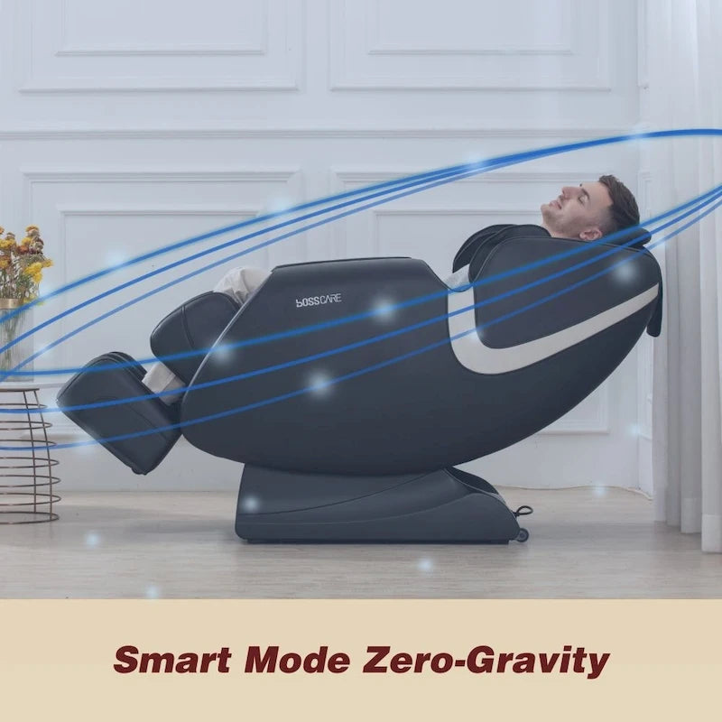 Massage Chair Recliner with Zero Gravity Airbag Massage Bluetooth Speaker Foot RollerBlack