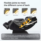Massage Chair Recliner with Zero Gravity Airbag Massage Bluetooth Speaker Foot RollerBlack