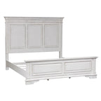 Abbey Park Antique White King Panel Bed