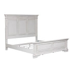 Abbey Park Antique White King Panel Bed