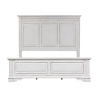 Abbey Park Antique White King Panel Bed