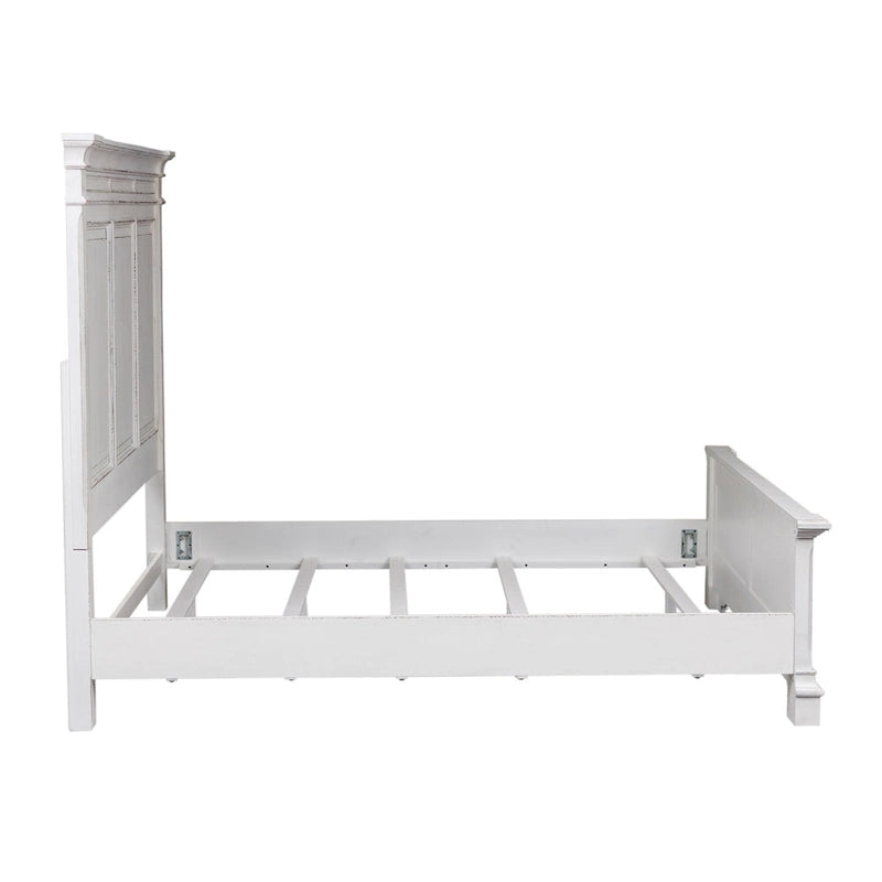 Abbey Park Antique White King Panel Bed