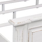 Abbey Park Antique White King Panel Bed