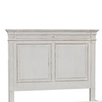 Abbey Park Weathered Brown & Antique White Queen Panel Bed