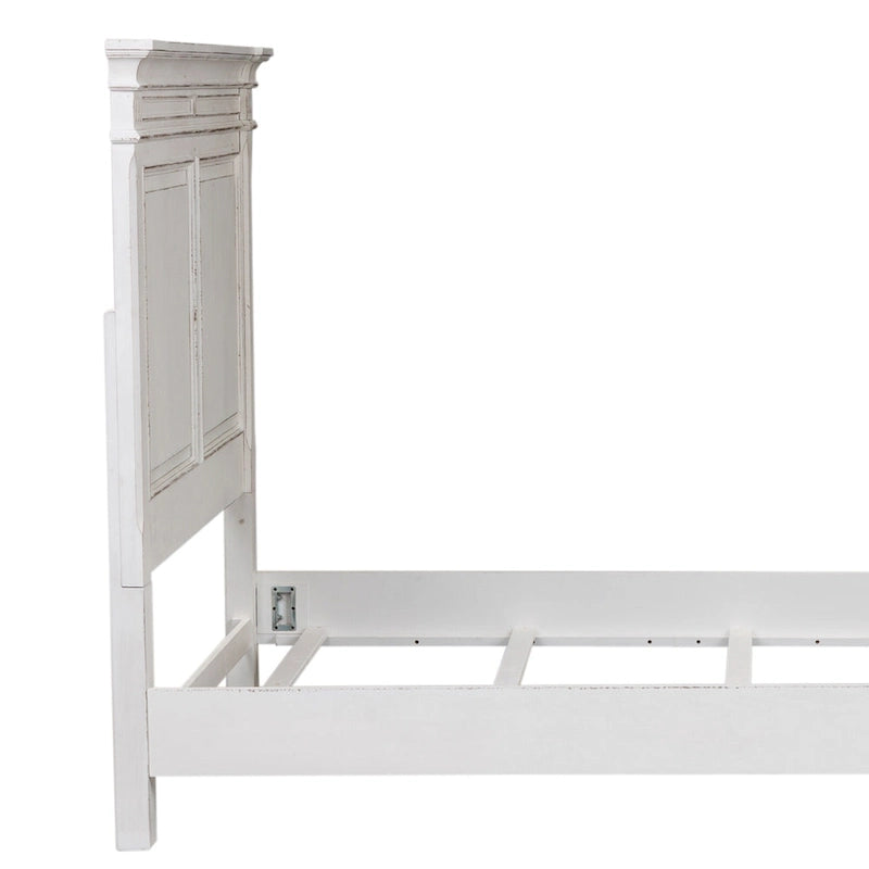 Abbey Park Weathered Brown & Antique White Queen Panel Bed