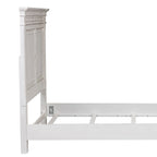 Abbey Park Weathered Brown & Antique White Queen Panel Bed